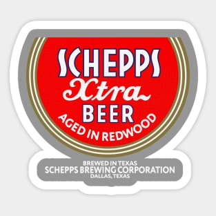 Retro Beer - Schepps Xtra Dallas Texas 1935 Sticker